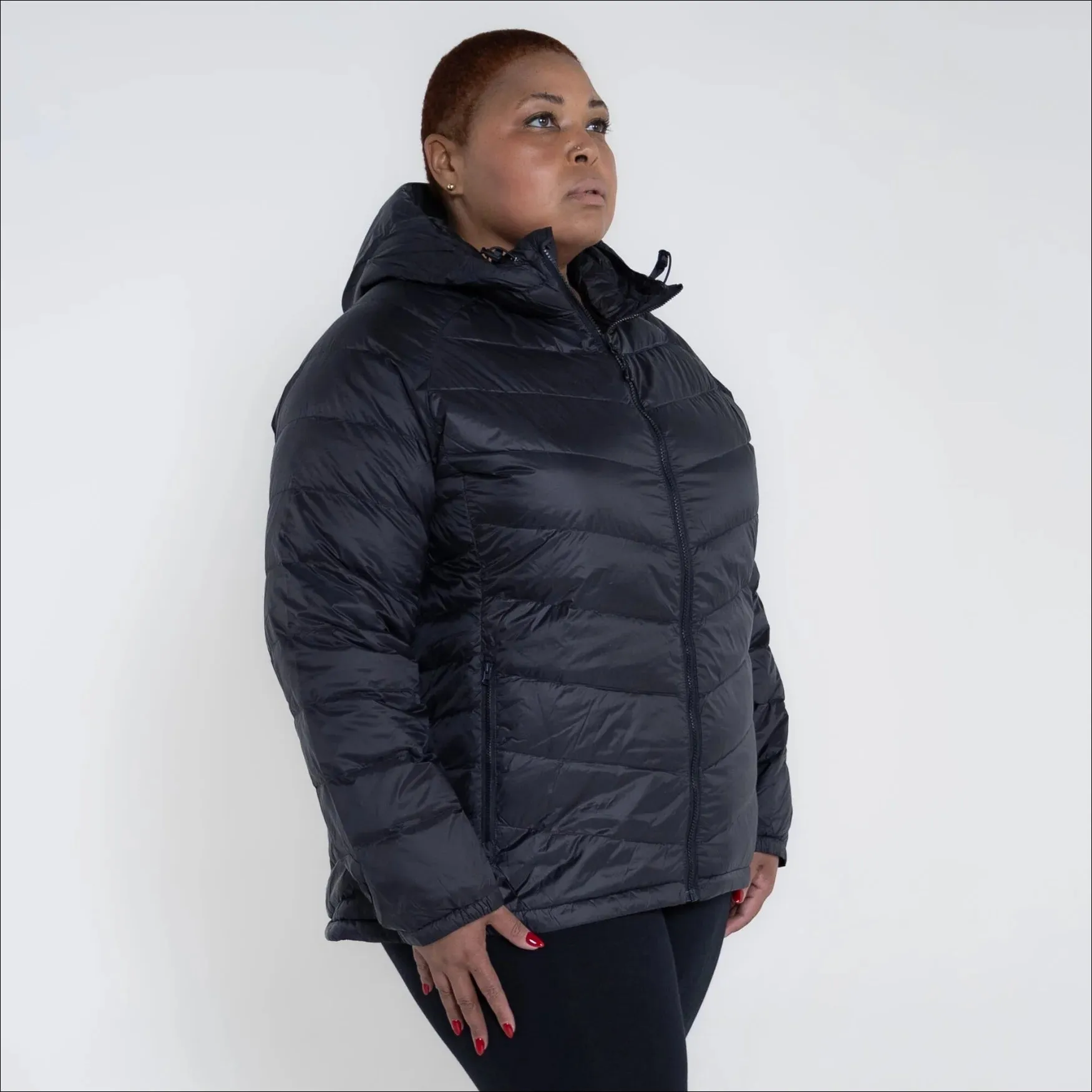 Snow Country Outerwear Women’s Plus Size Packable Down Jacket Hooded 1X-6X