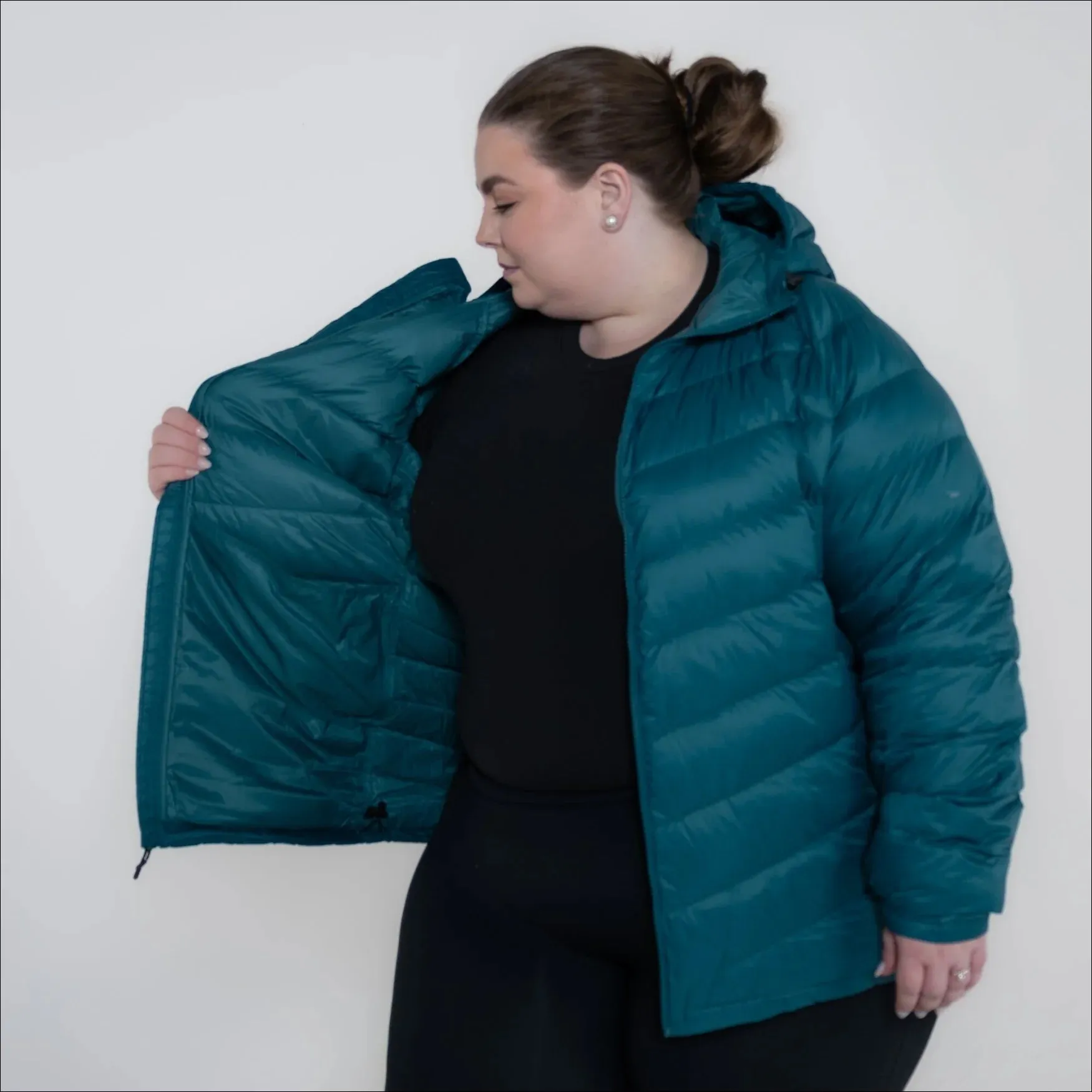 Snow Country Outerwear Women’s Plus Size Packable Down Jacket Hooded 1X-6X