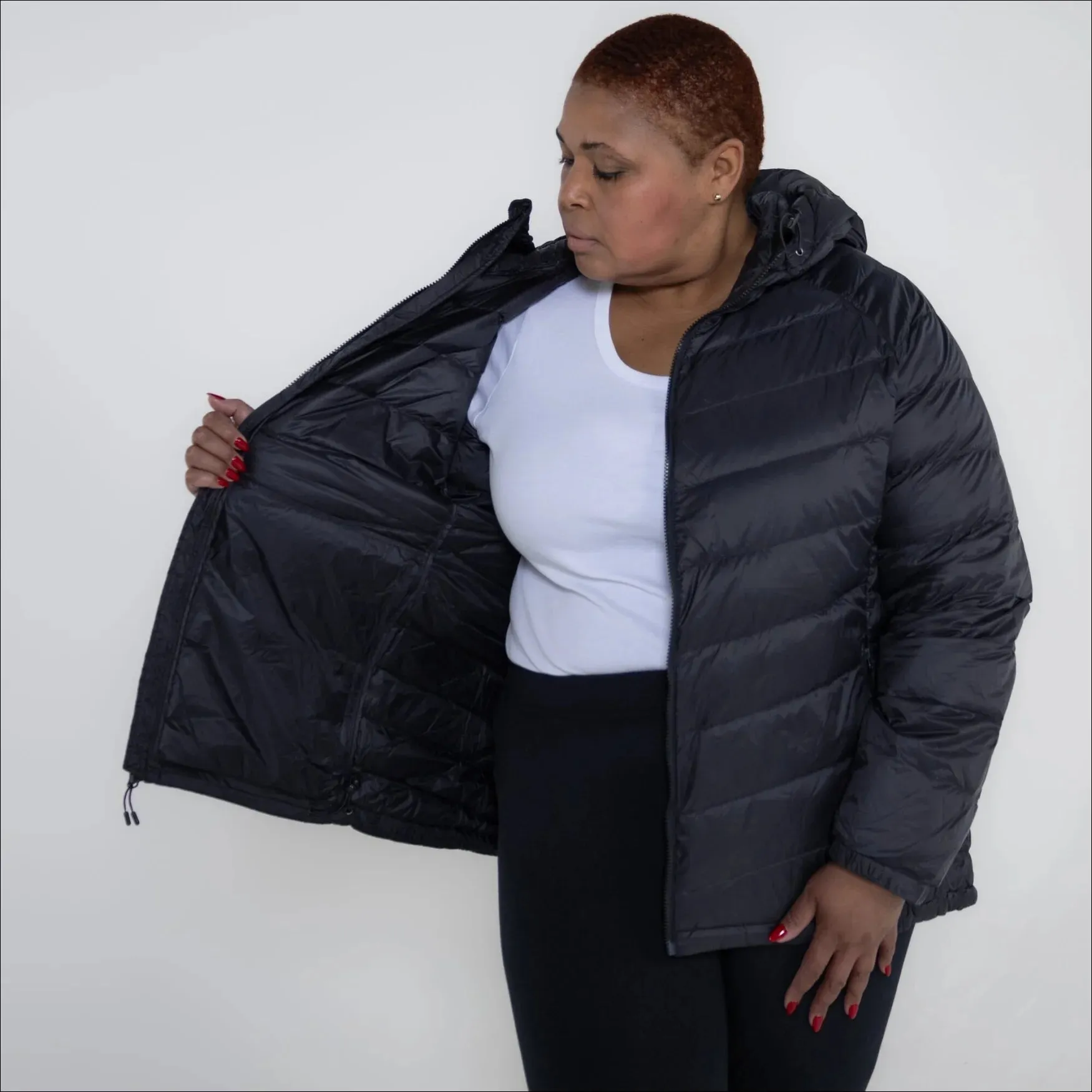 Snow Country Outerwear Women’s Plus Size Packable Down Jacket Hooded 1X-6X