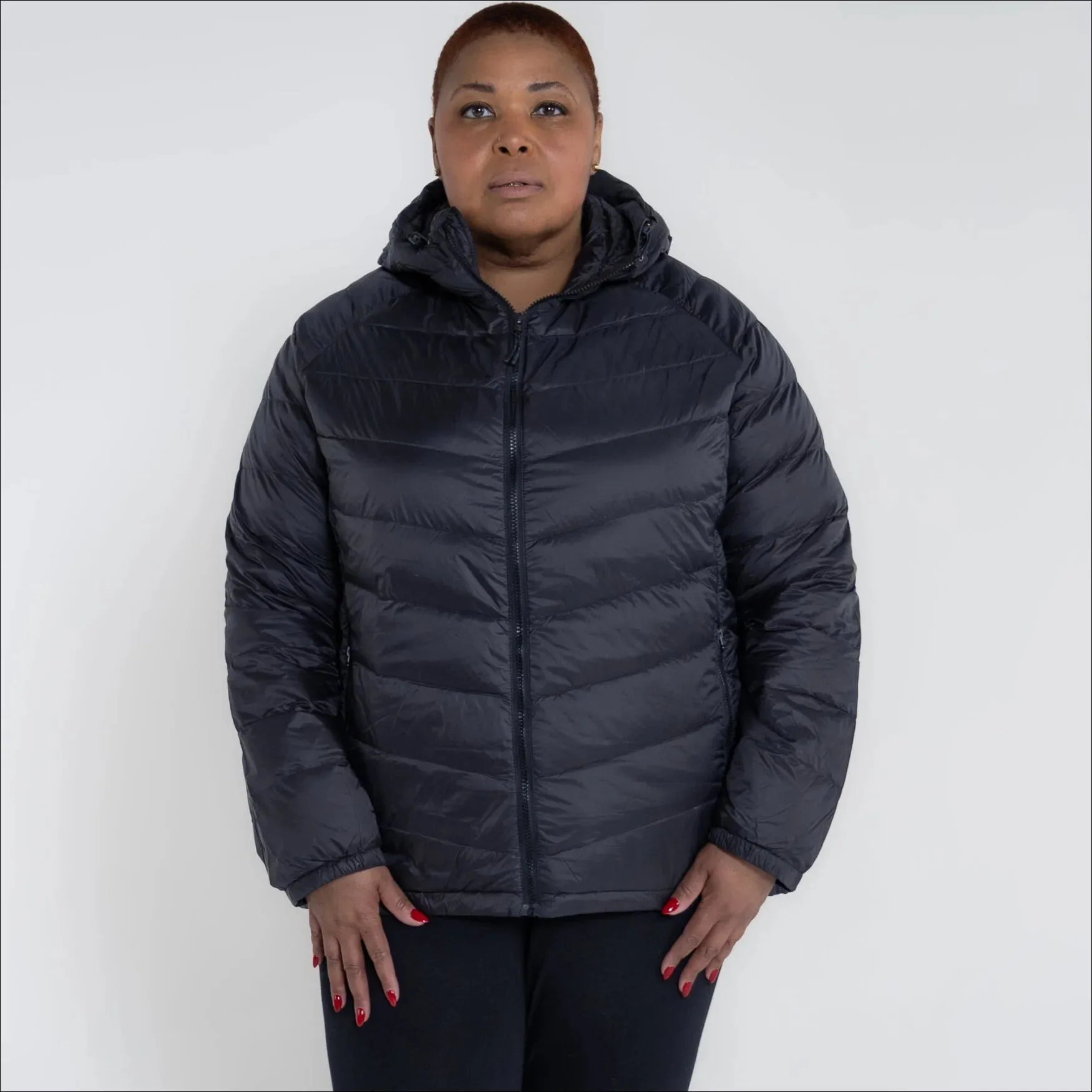 Snow Country Outerwear Women’s Plus Size Packable Down Jacket Hooded 1X-6X