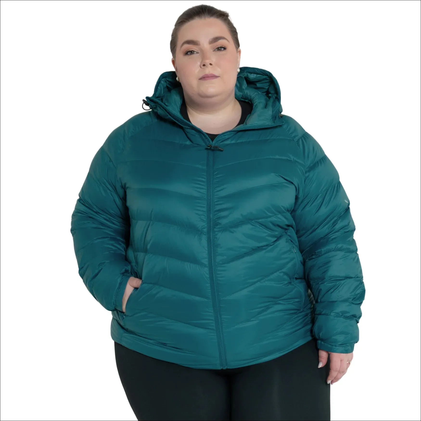 Snow Country Outerwear Women’s Plus Size Packable Down Jacket Hooded 1X-6X