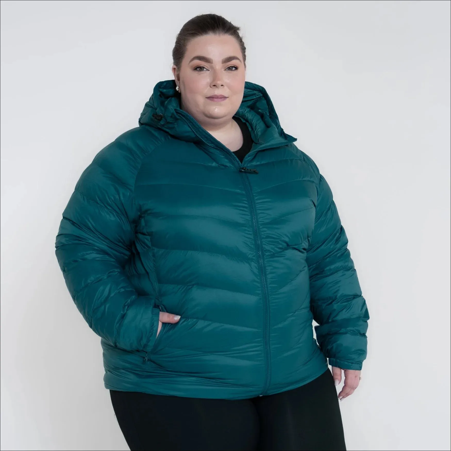 Snow Country Outerwear Women’s Plus Size Packable Down Jacket Hooded 1X-6X