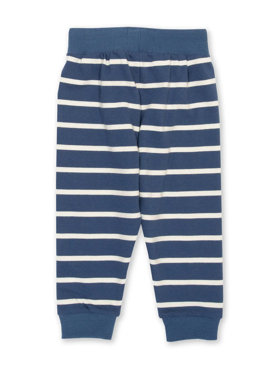 Stripy joggers navy