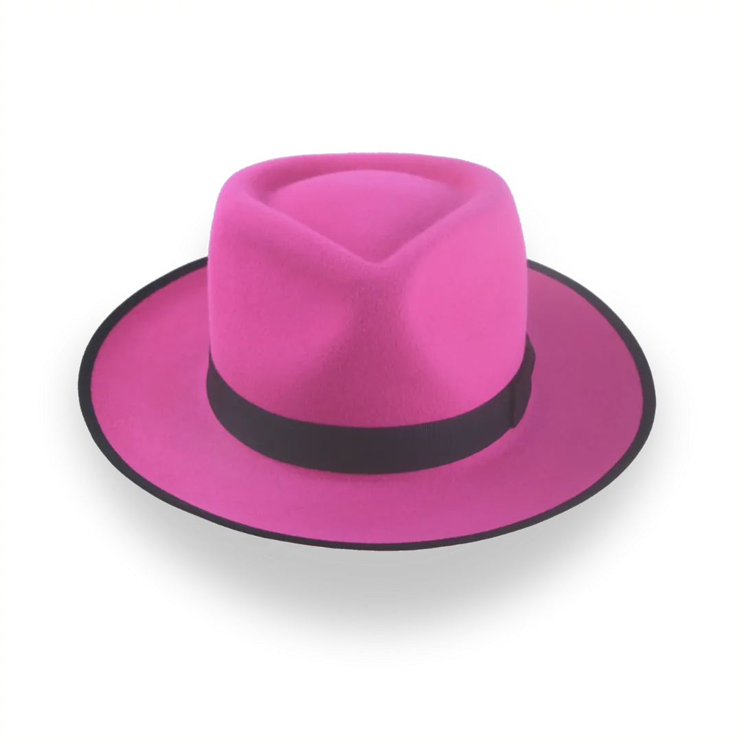 Stylish Fuchsia Fedora Hat with Custom Fit | The Equinox