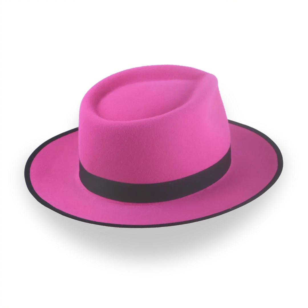 Stylish Fuchsia Fedora Hat with Custom Fit | The Equinox