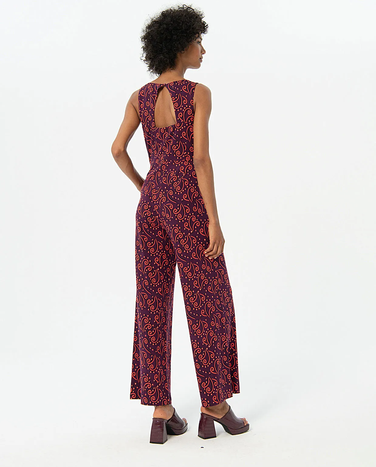 Surkana sleeveless jumpsuit maroon