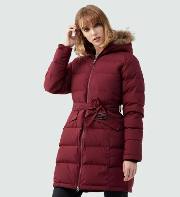 TECTOP Fur Hood Snow Down Jacket