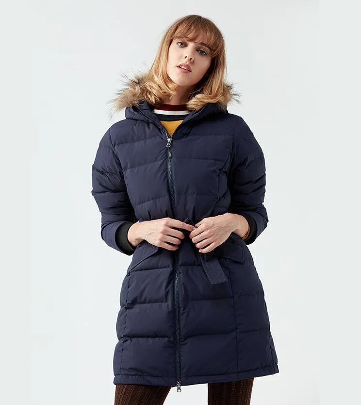 TECTOP Fur Hood Snow Down Jacket