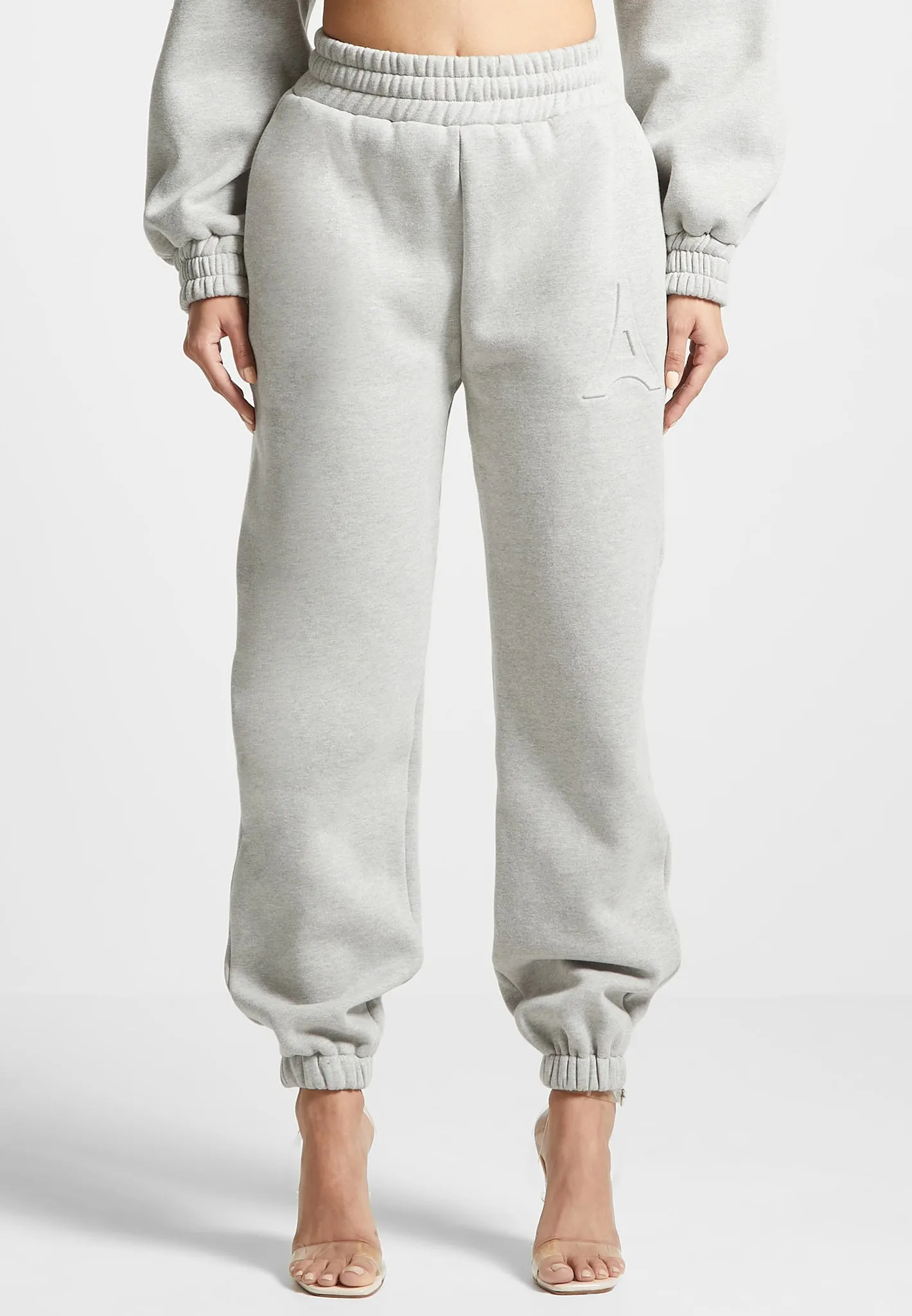 Éternelle Eiffel Embossed Joggers - Grey