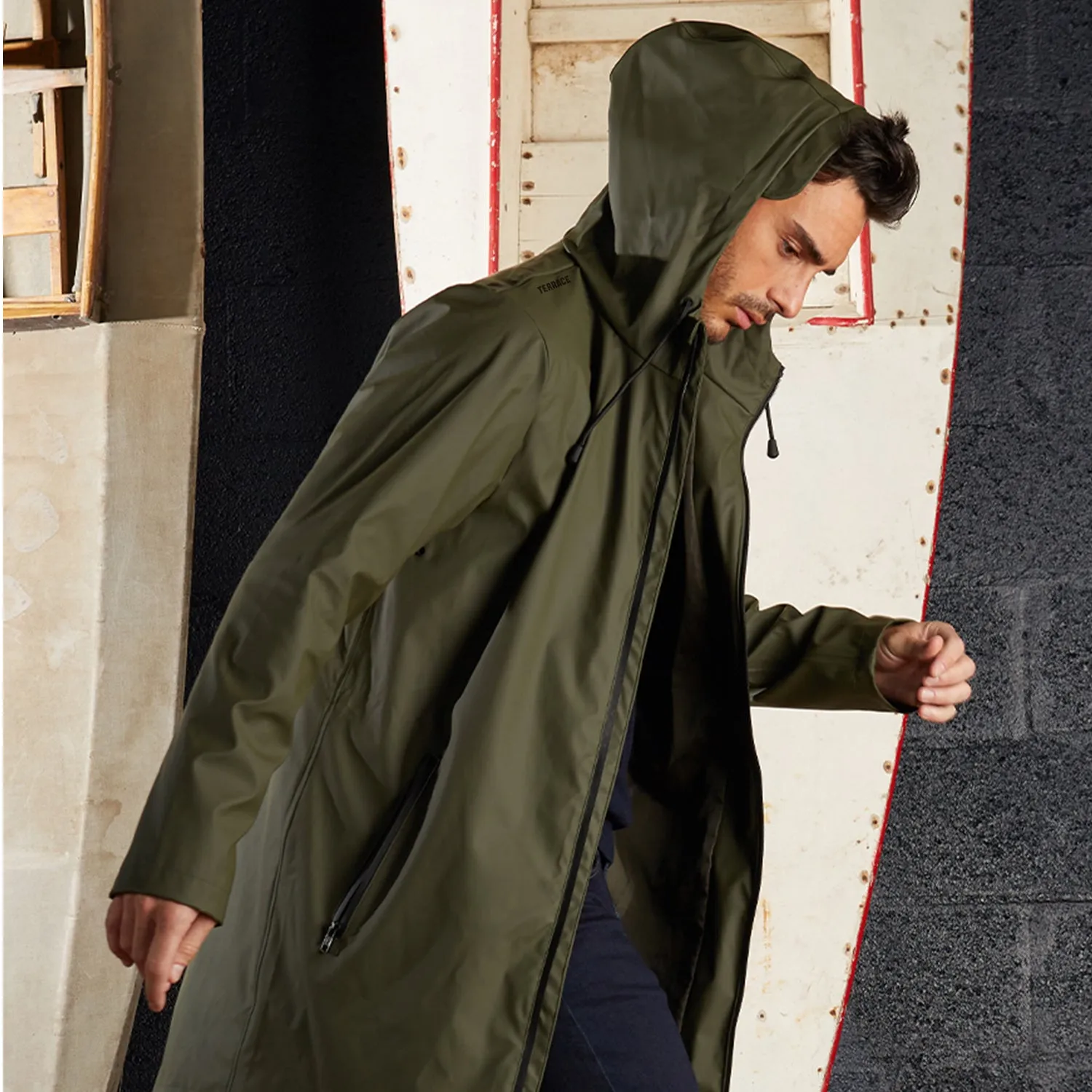 Terrace Khaki Wax Parka Coat