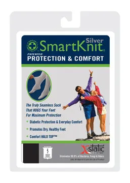 Therafirm SmartKnit Seamless Diabetic Crew Socks w/ X-Static Silver Fibers - Clearance