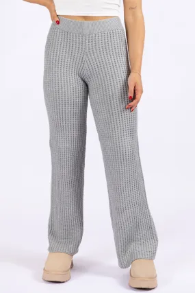 This Is Why Charcoal Thermal Waffle Knit Pants FINAL SALE