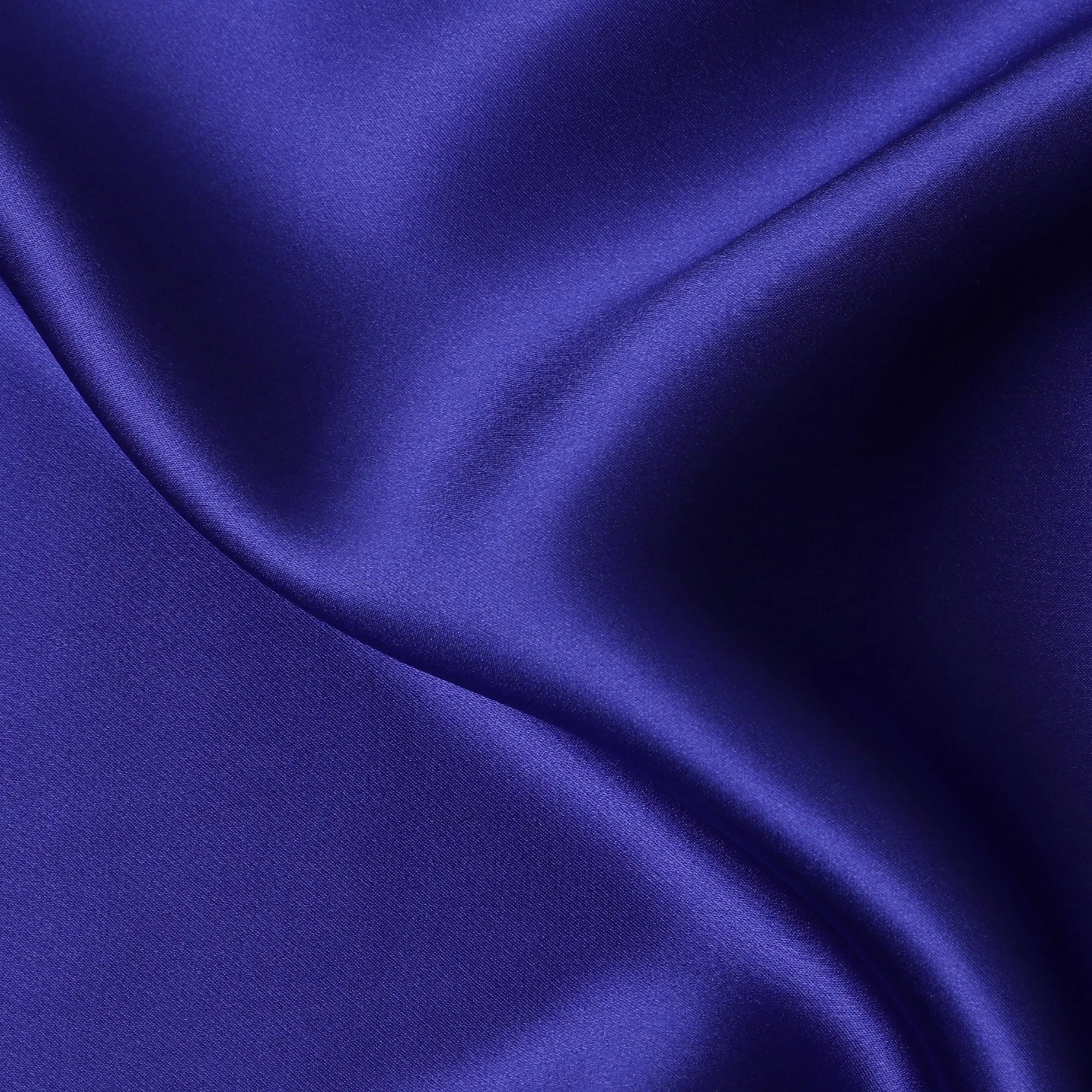 Vibrant Royal Blue Pure Silk Satin Fabric, 110 cm Width-20048