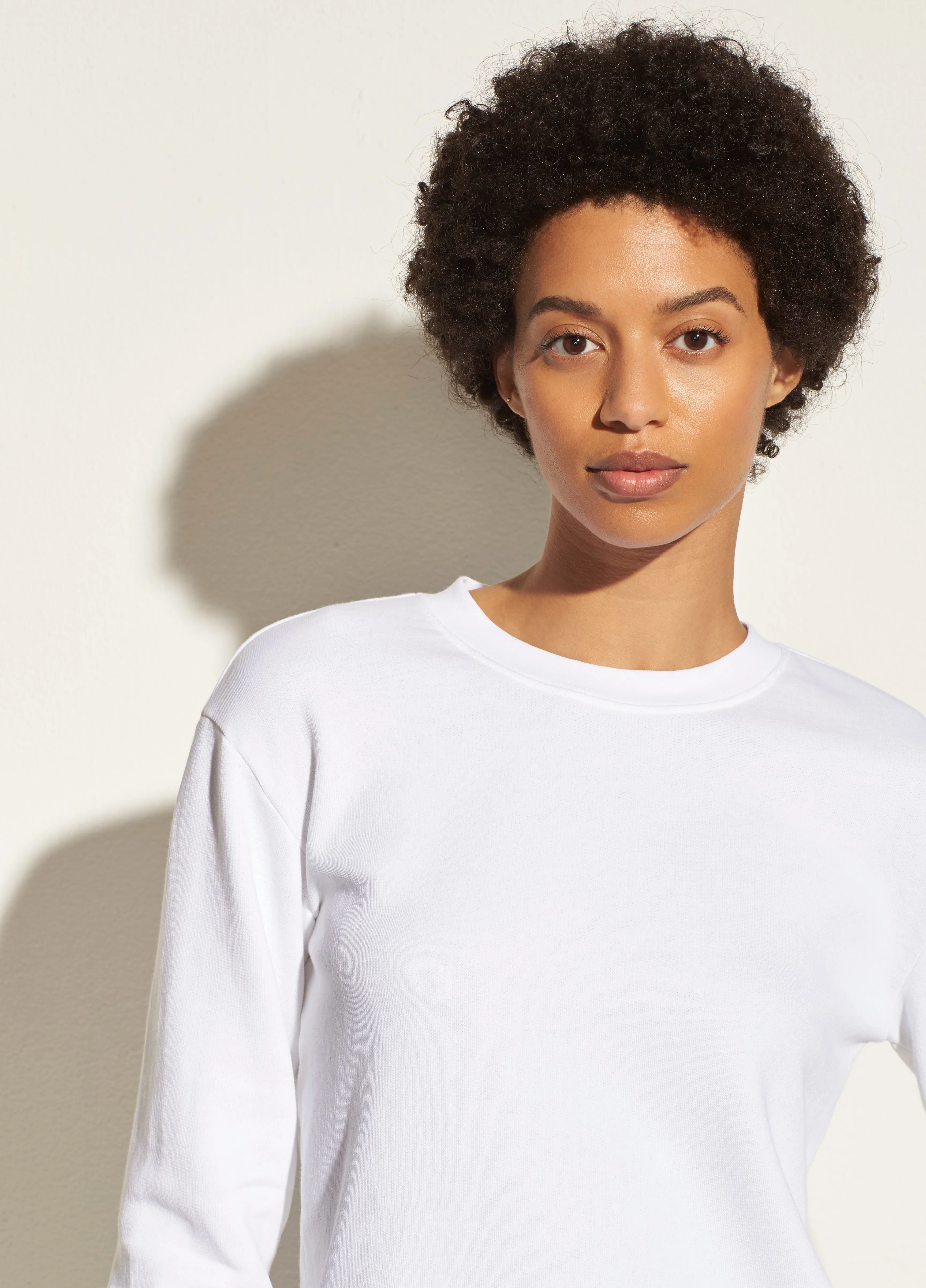 Vince - Essential Shrunken Pullover in Optic White