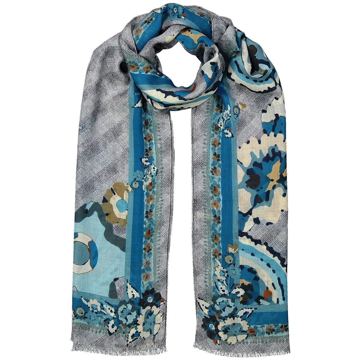 Vintage grey paisley archive scarf super soft