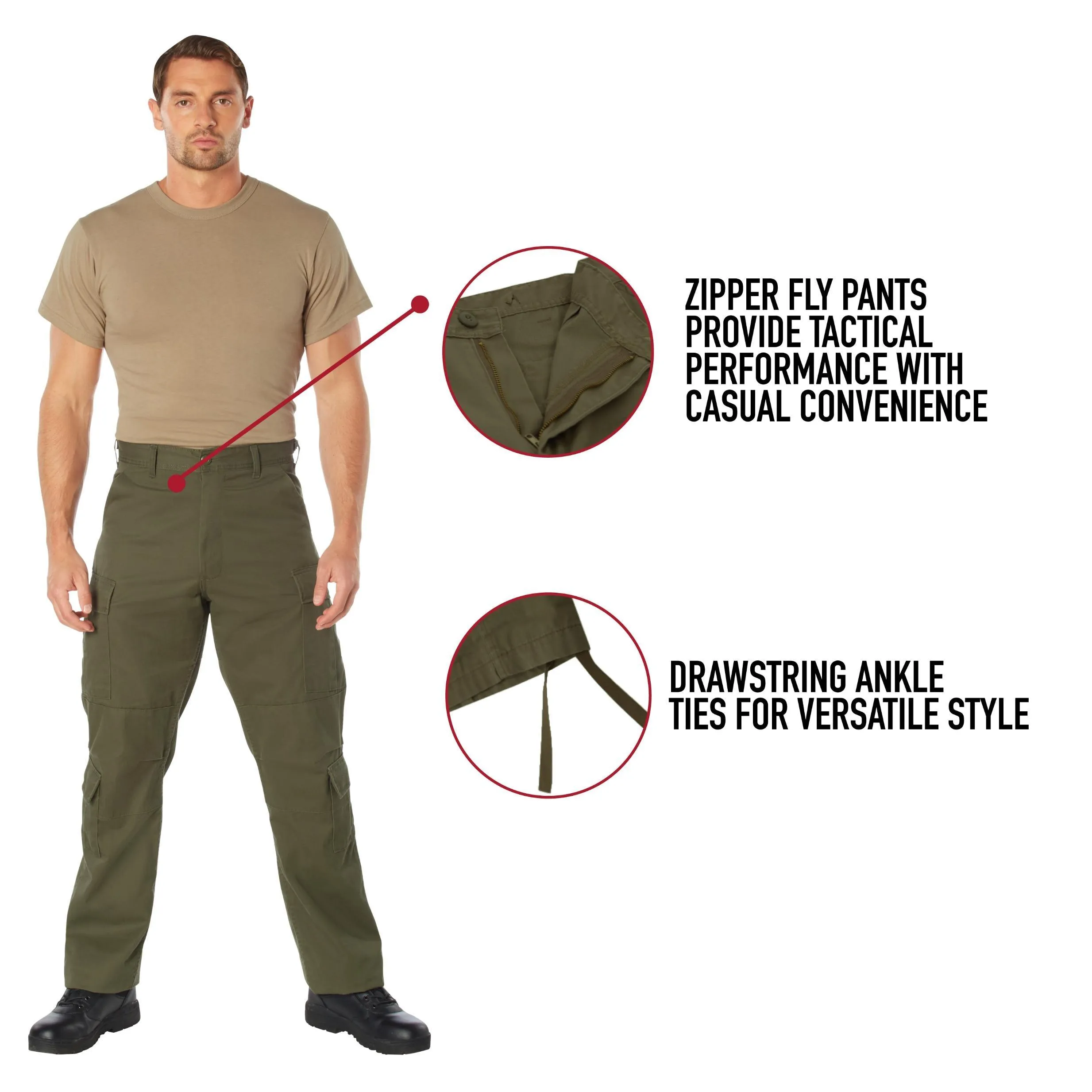 Vintage Paratrooper Cargo Fatigue Pants