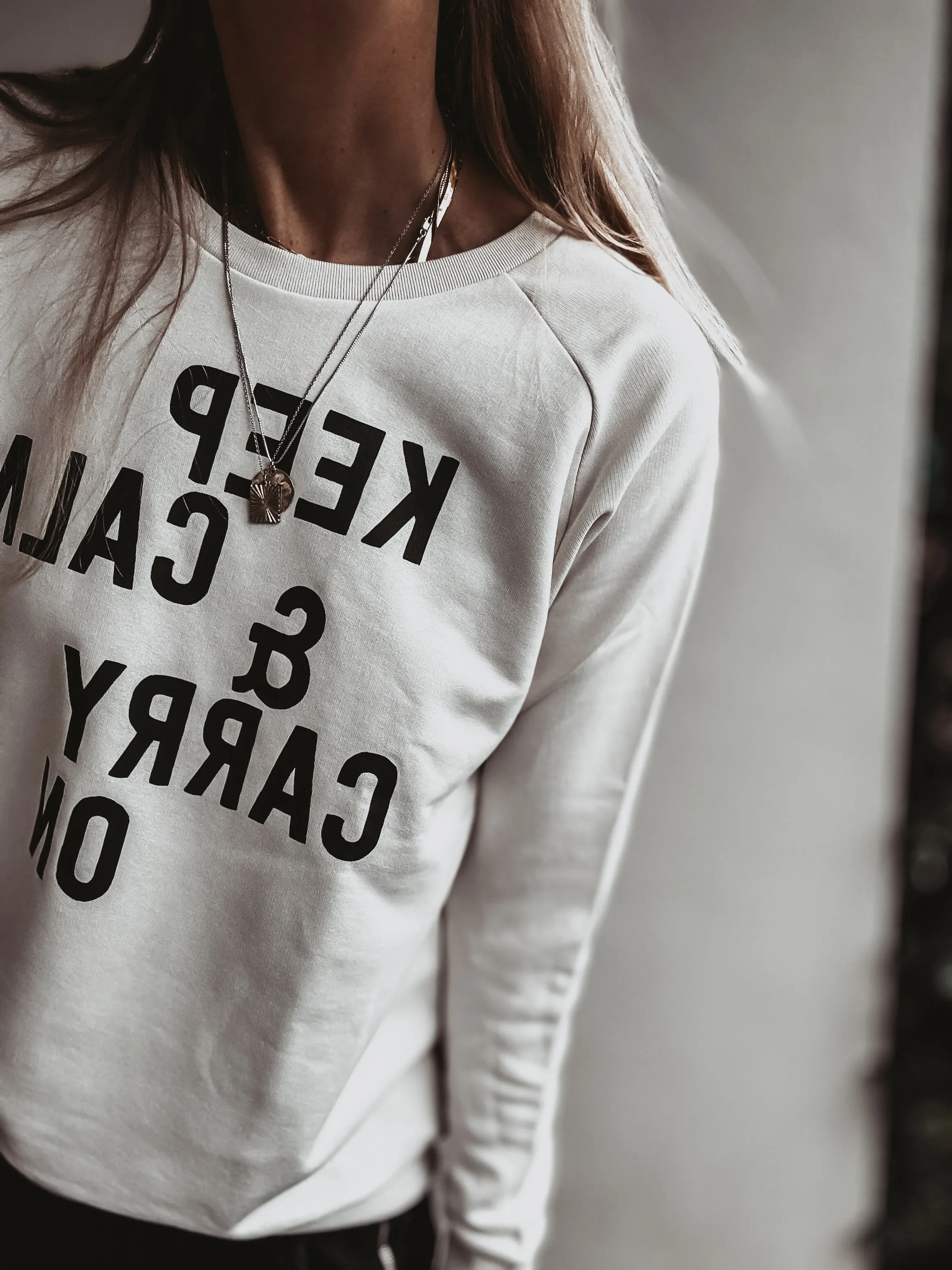 Vintage white KEEP CALM sweatshirt *relaxed style* SALE