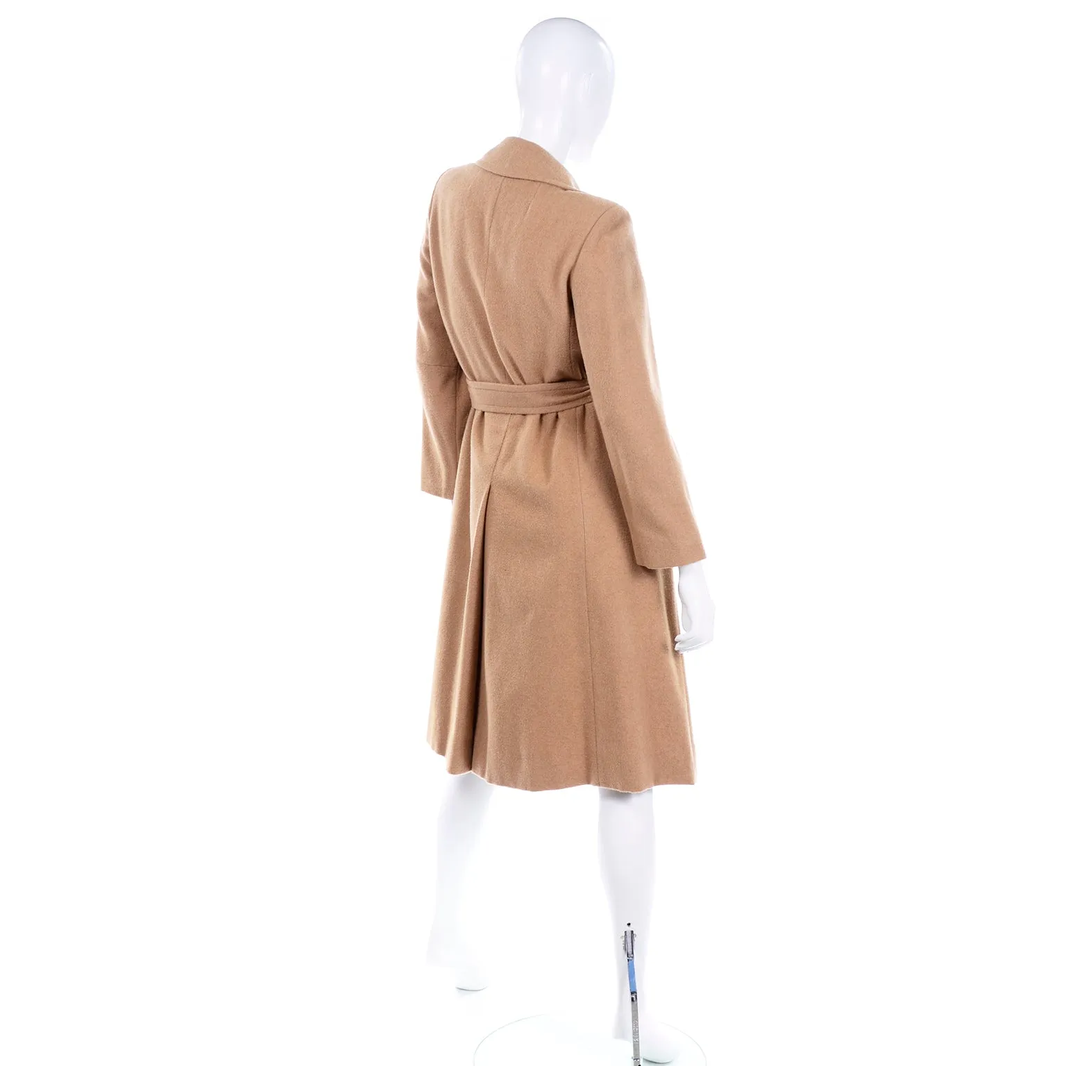 Vintage Woolf Brothers 1970s Lined Camel Hair Trench Coat W Belt