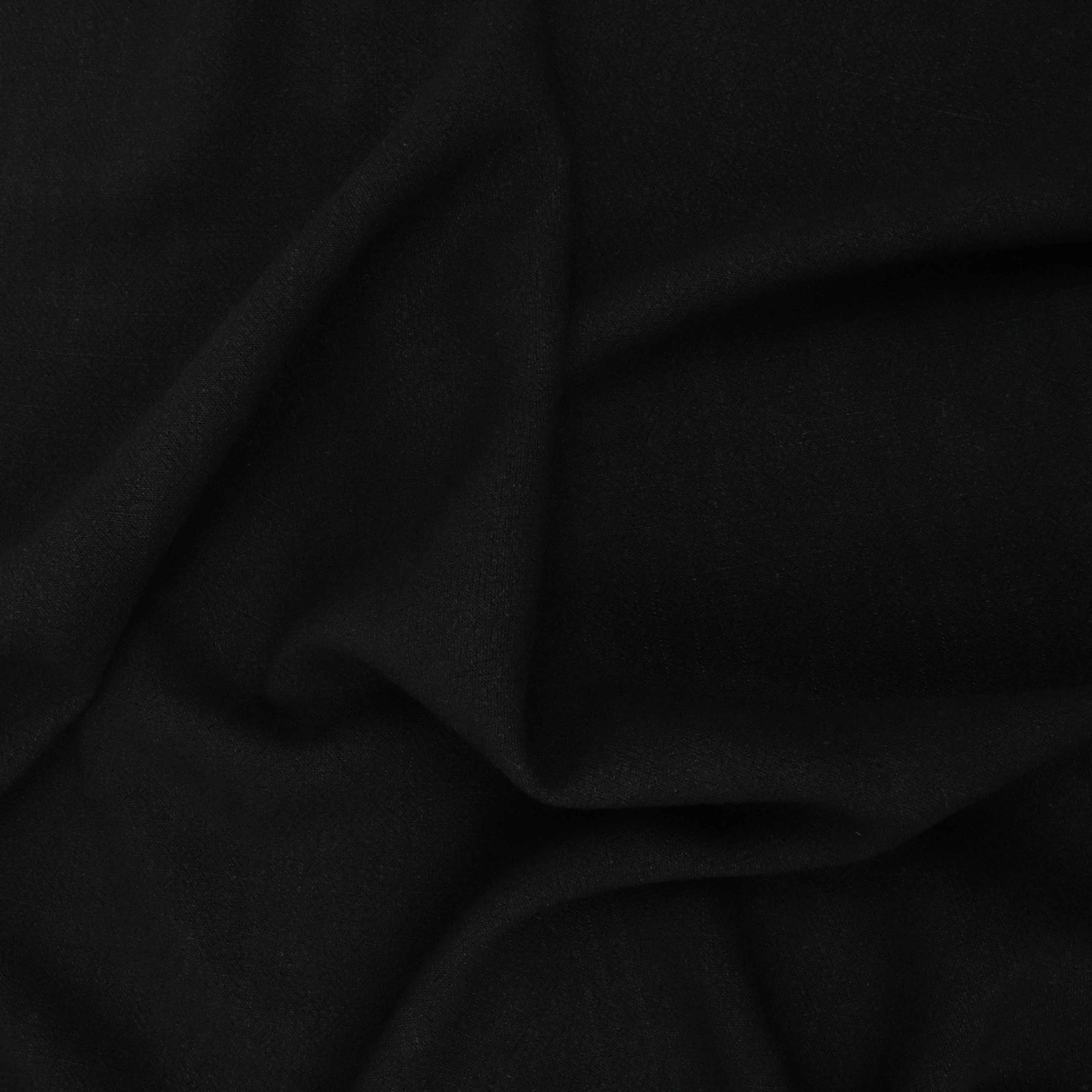 Viscose Linen Slub - Black