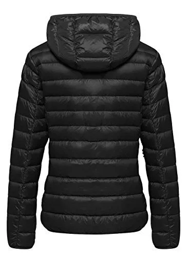 Wantdo Women's Hooded Packable Ultra Light Weight Down Coat Short Outwear(Black,US X-Large)