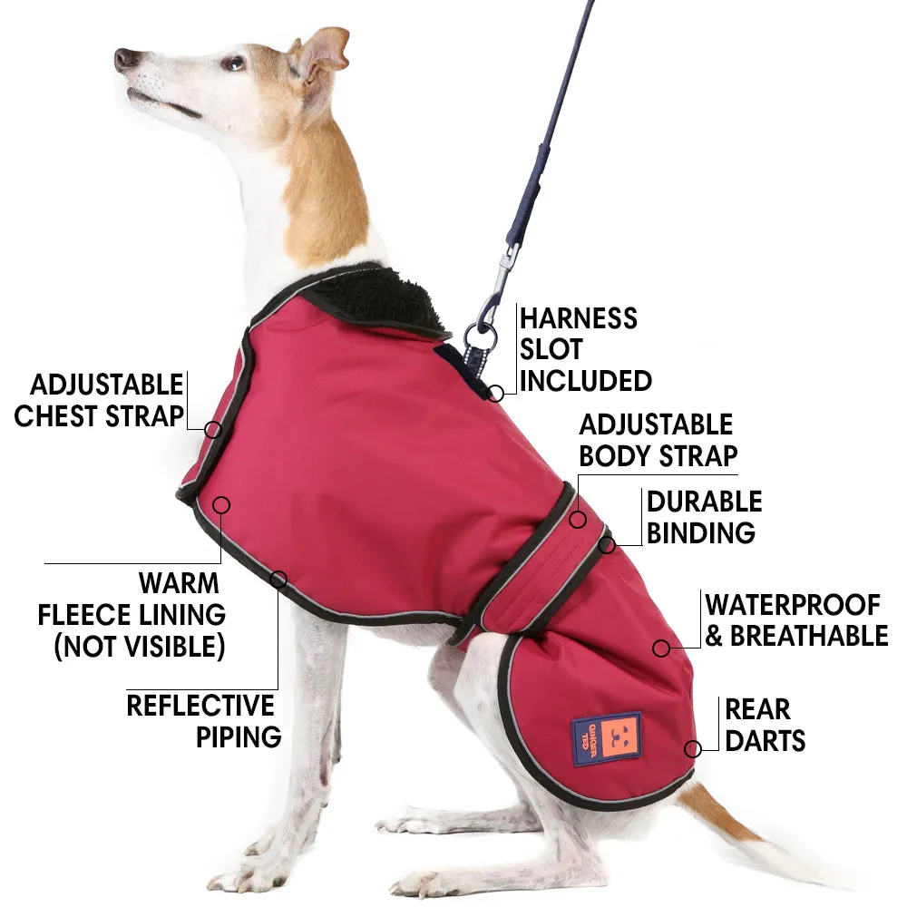 Waterproof Shower Greyhound Harness Dog Coat with Warm Lining