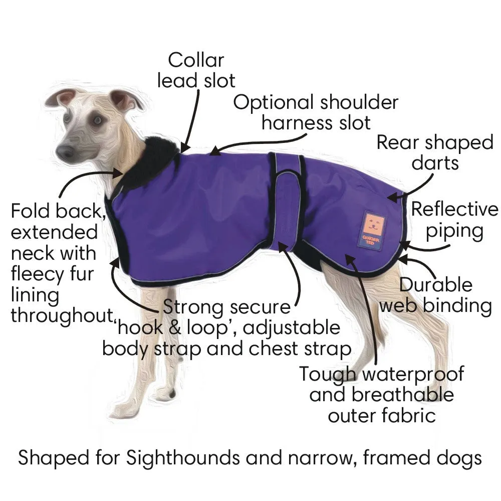 Waterproof Shower Greyhound Harness Dog Coat with Warm Lining