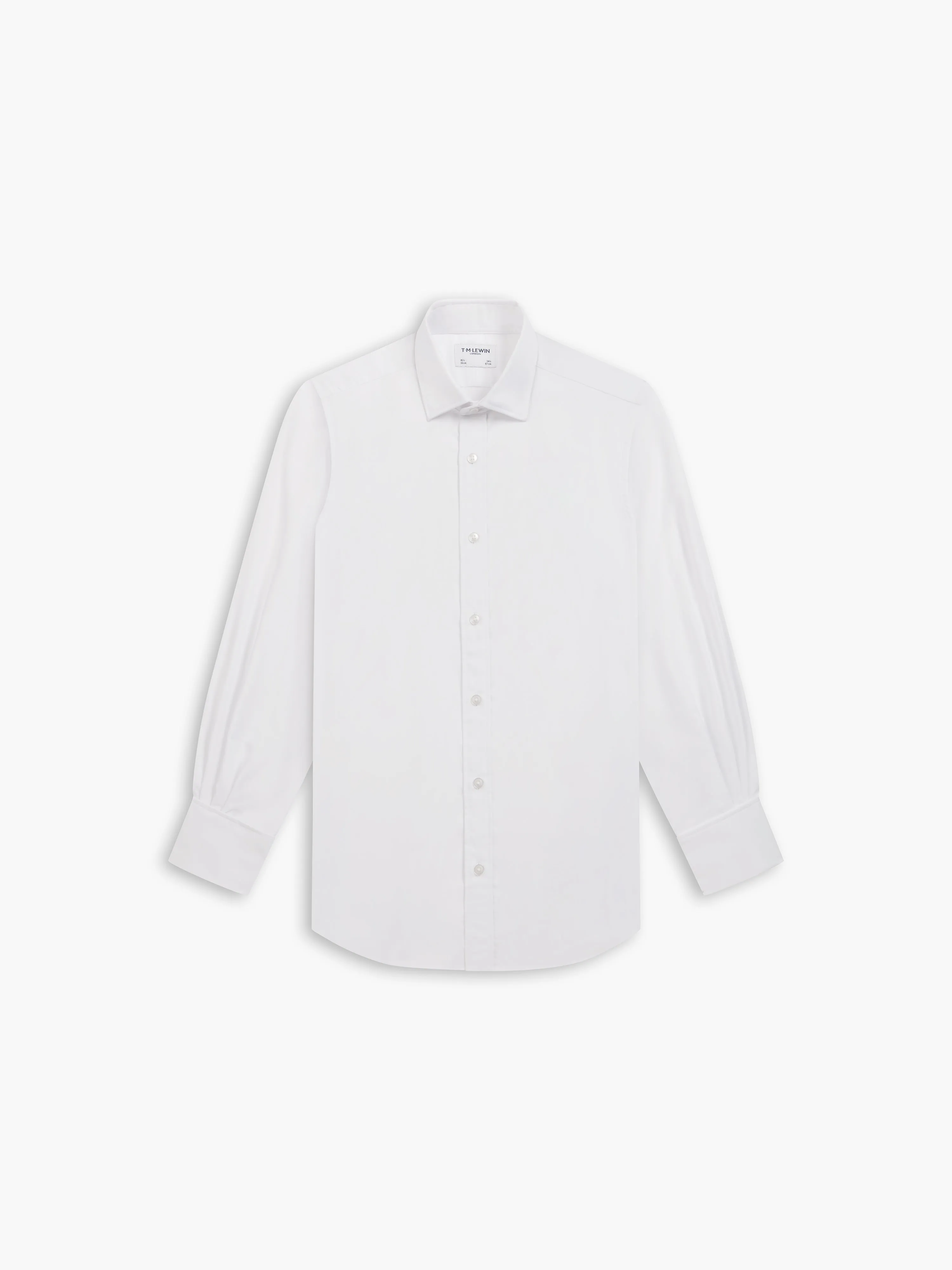 White Royal Oxford Slim Fit Double Cuff Classic Collar Shirt