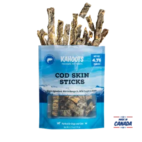 Wild Alaskan Cod Skin Sticks