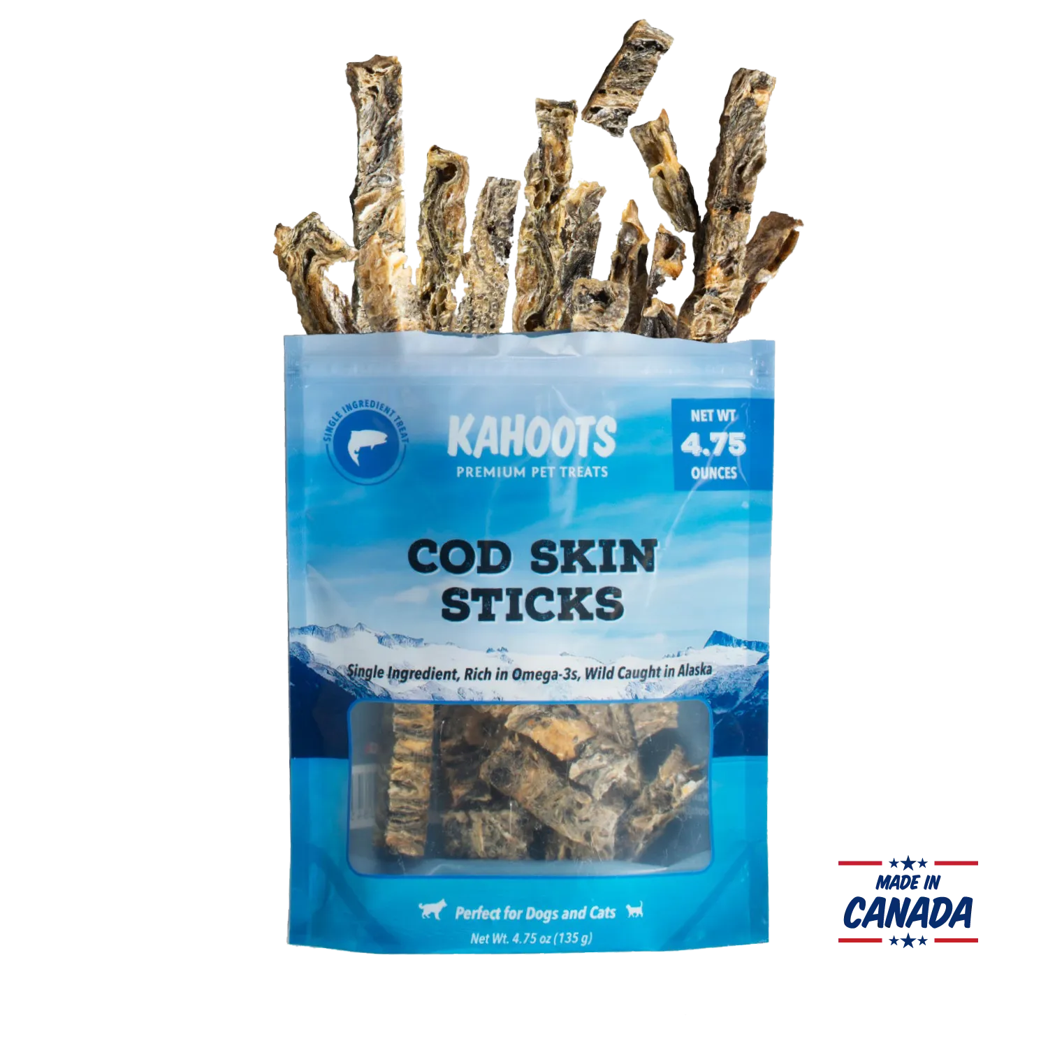 Wild Alaskan Cod Skin Sticks