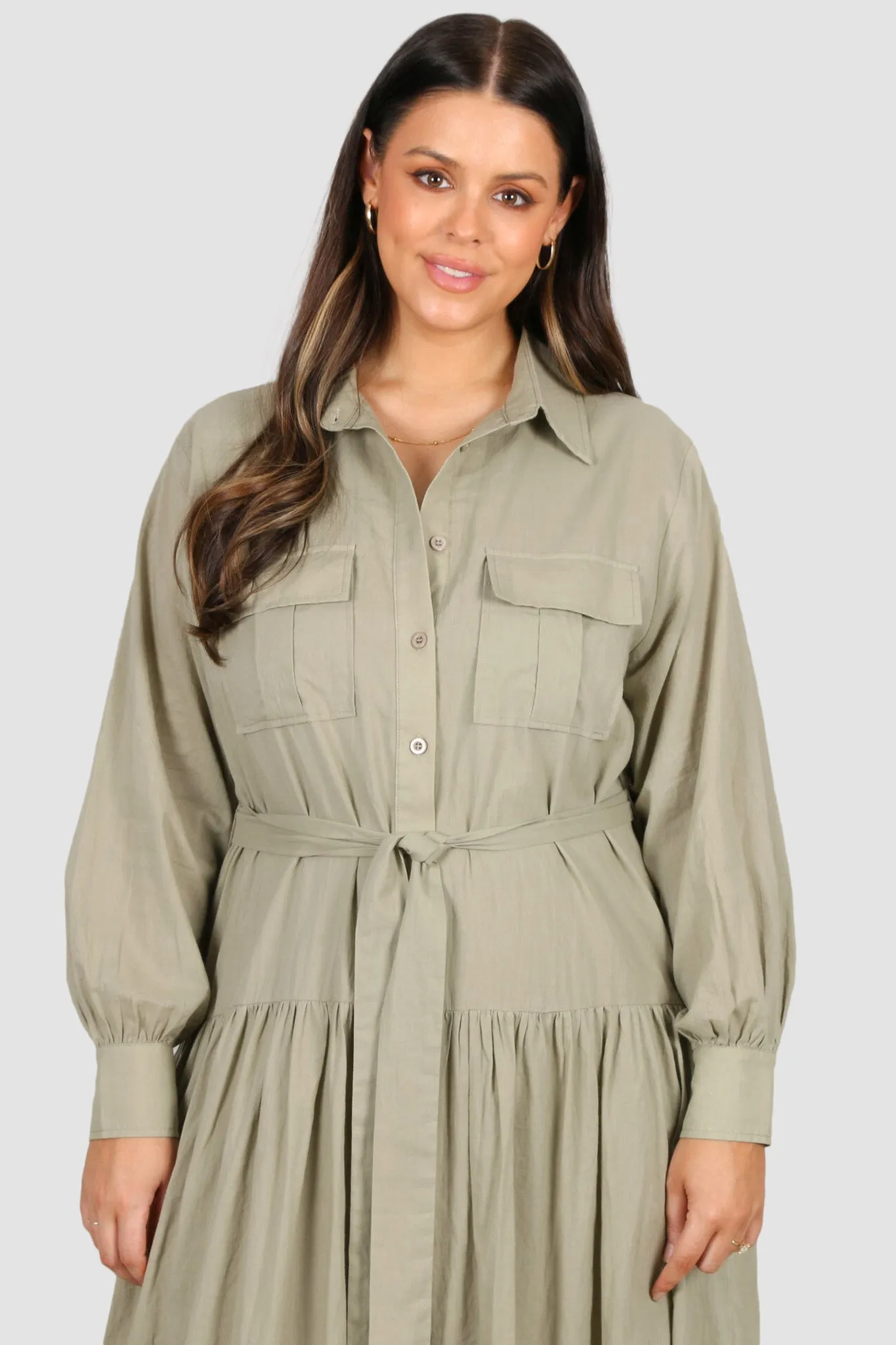 WISTERIA DRESS KHAKI