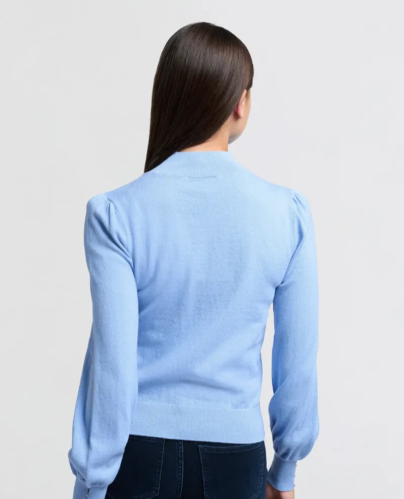 Yaya Bel Air Blue turtleneck knit