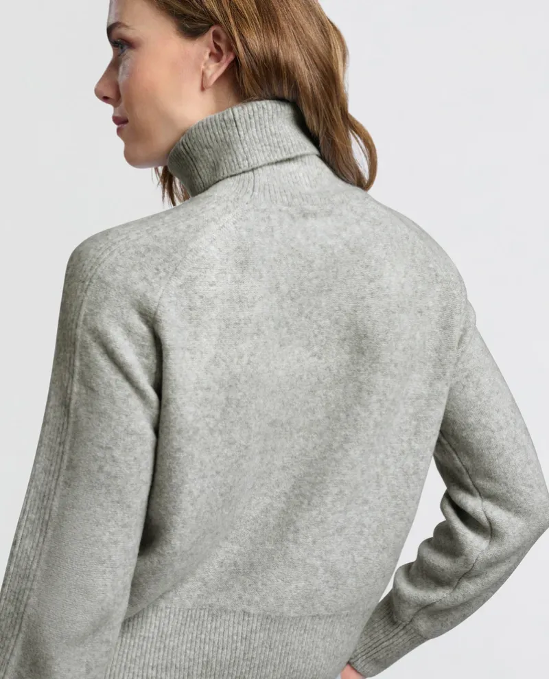 Yaya Medium Grey Turtleneck Knit