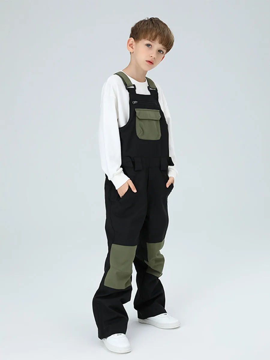 Yeefine Boys Colorblock Ski Overall Bib Pants