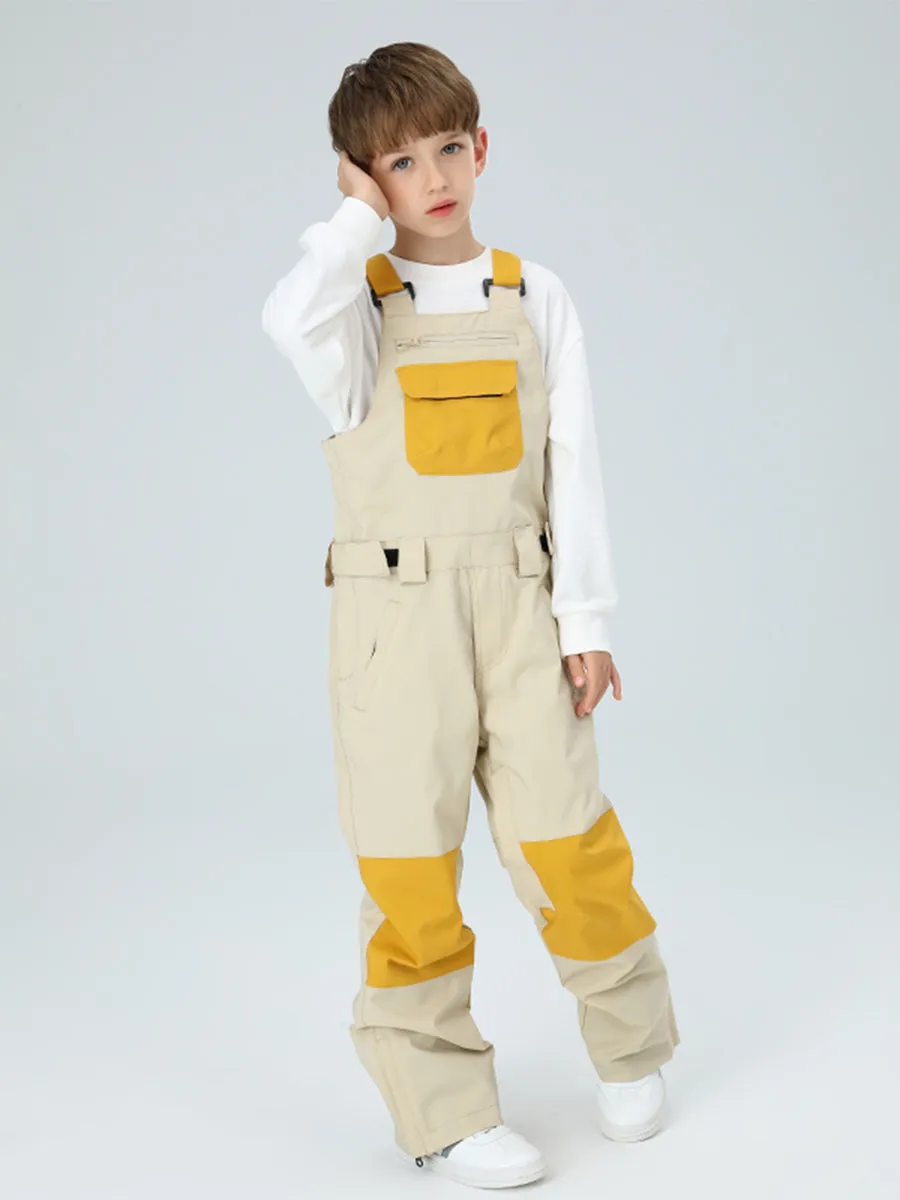 Yeefine Boys Colorblock Ski Overall Bib Pants