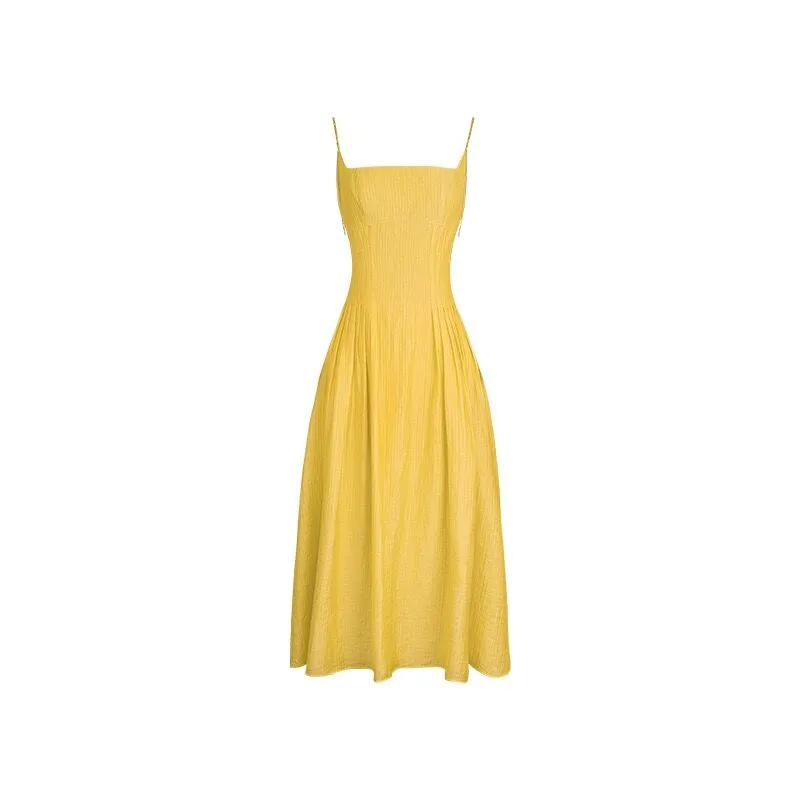 Yellow Summer Midi Dress